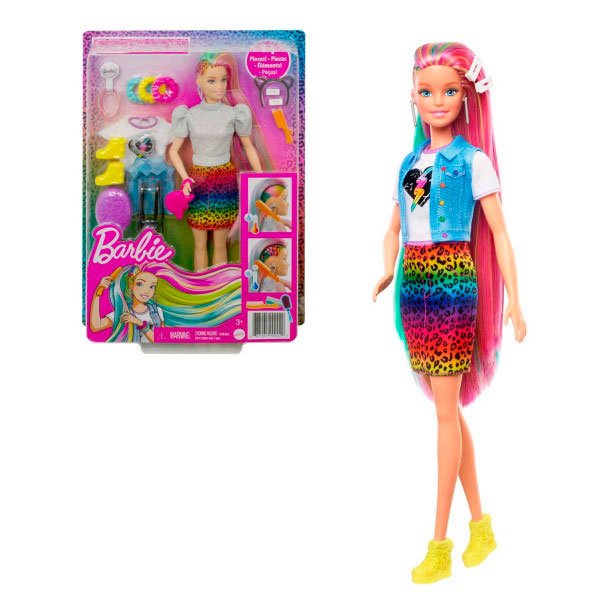 Barbie Leopardo Arcoiris Set 14 Piezas
