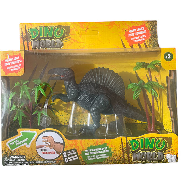 Dinosaurio Dino World Camina, Sonido Y Luz 20 cms