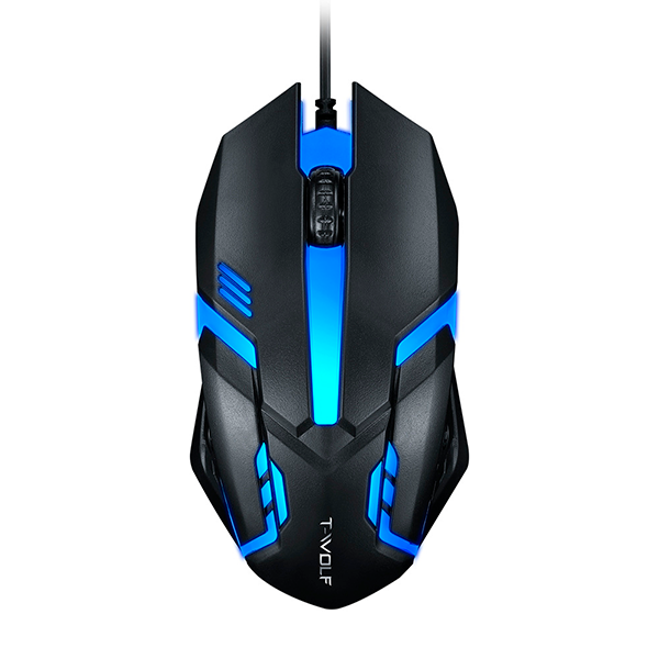 Mouse T-Wolf V1 3 teclas Color Negro